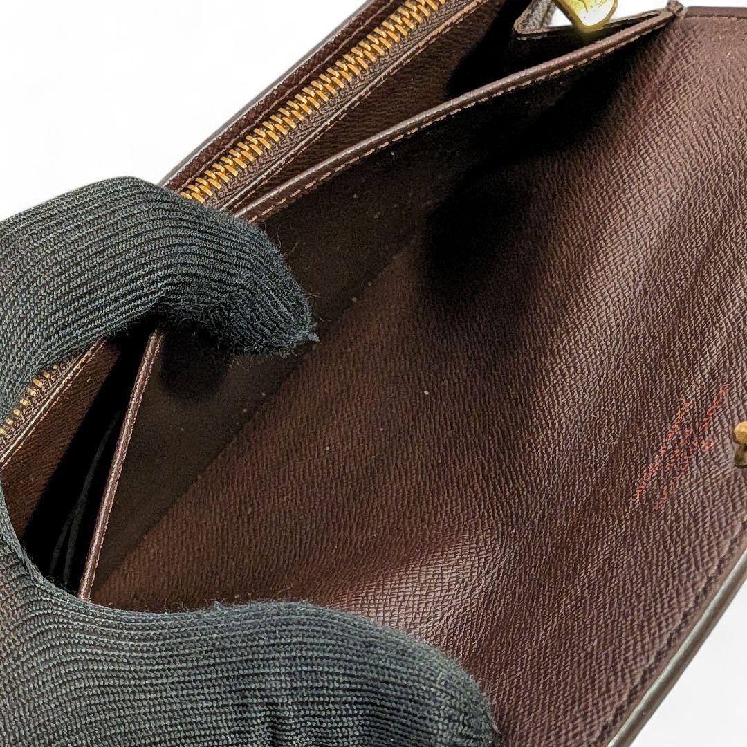 【美品】ルイヴィトン ダミエ エベヌ ポシェット ポルトモネ クレディ 長財布