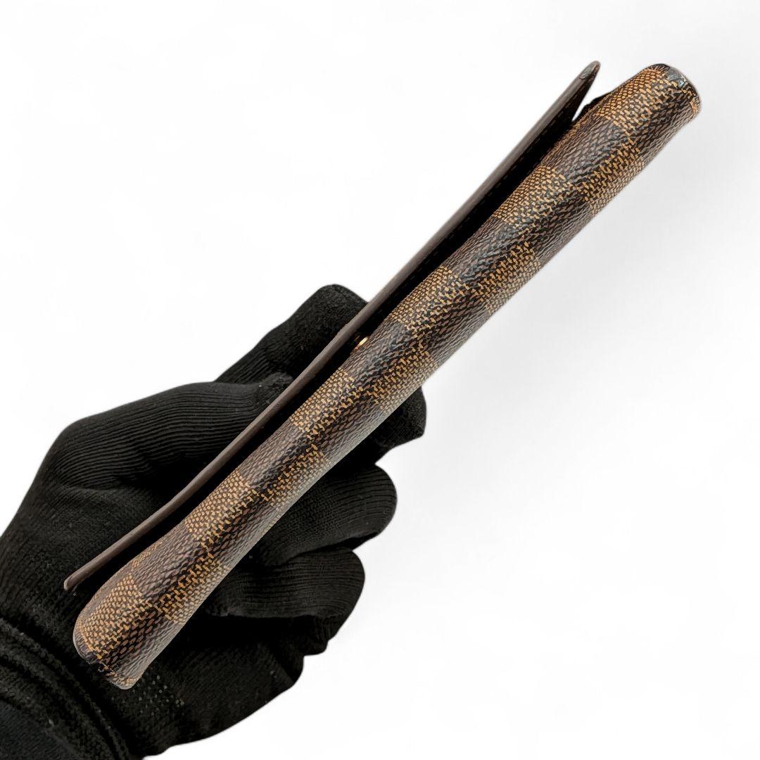 【美品】ルイヴィトン ダミエ エベヌ ポシェット ポルトモネ クレディ 長財布