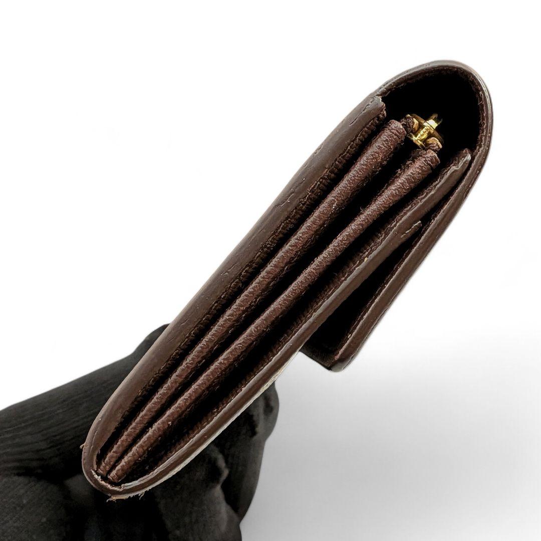 【美品】ルイヴィトン ダミエ エベヌ ポシェット ポルトモネ クレディ 長財布