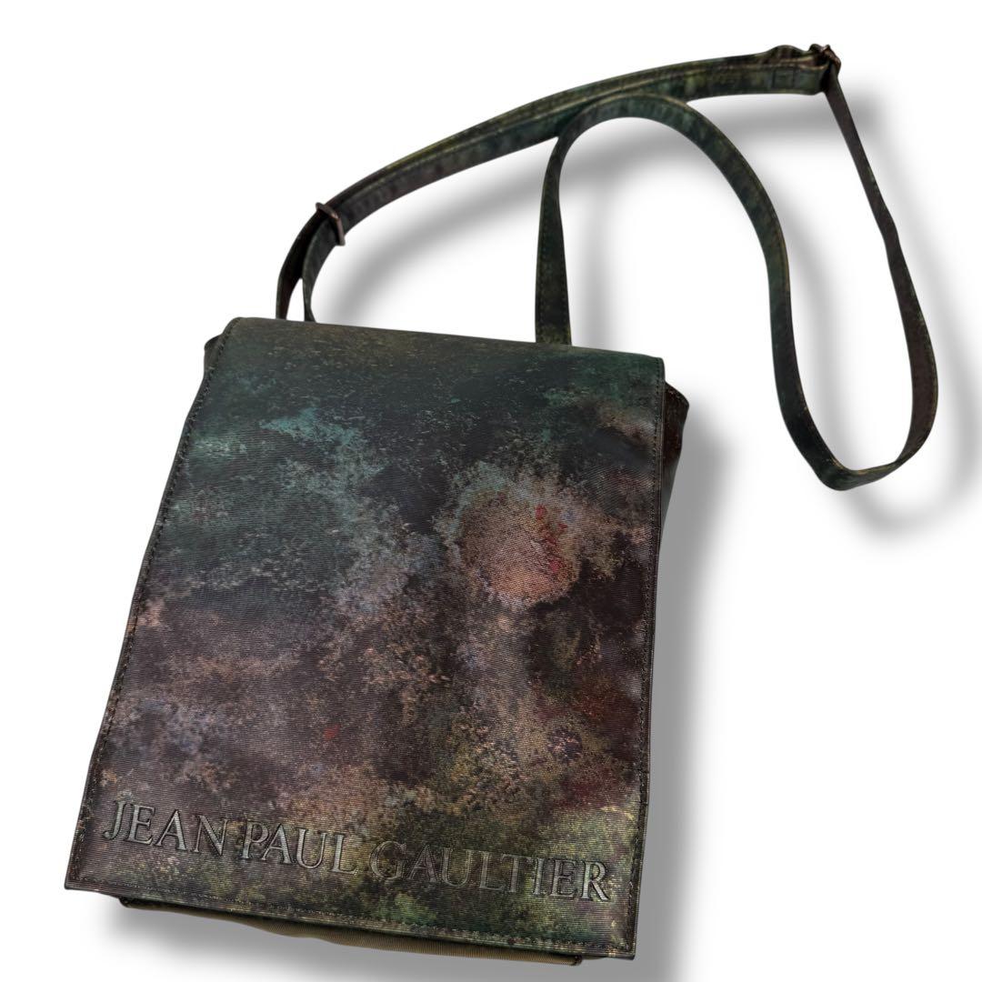 【美品】ジャンポールゴルチエ Vサイバー ショルダーバッグ 玉虫色 希少モデル