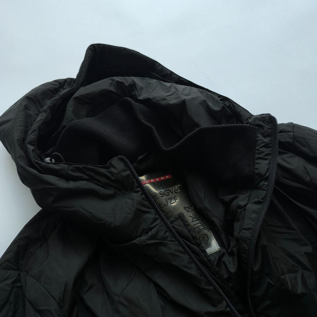 PRADA SPORTS　ウールリブ襟付き　中綿ダウンコート