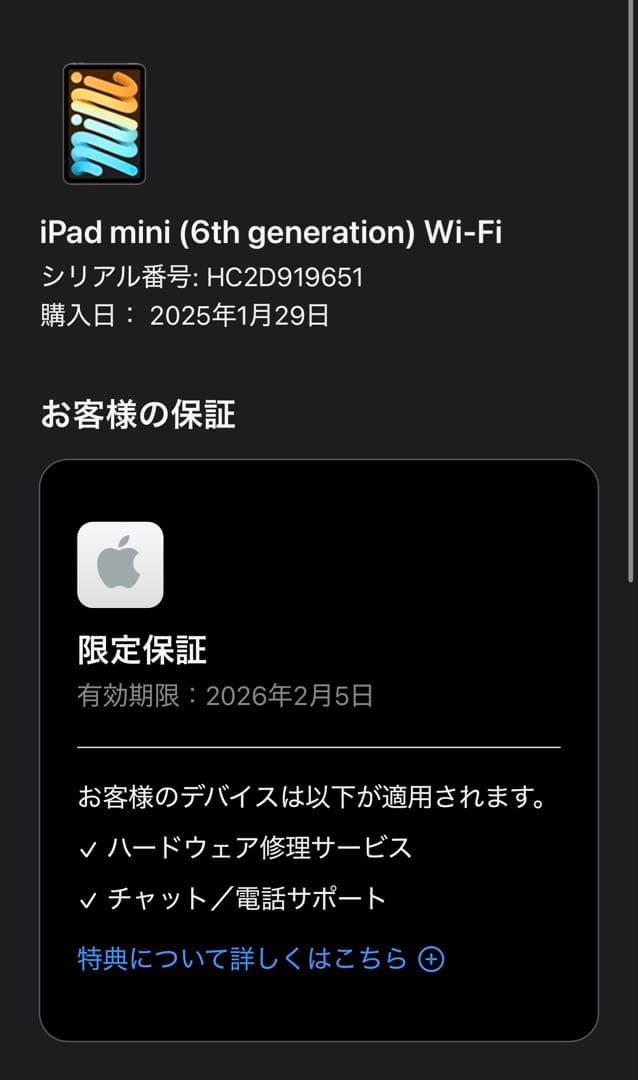iPad mini 6 Wi-Fi 256GB パープル