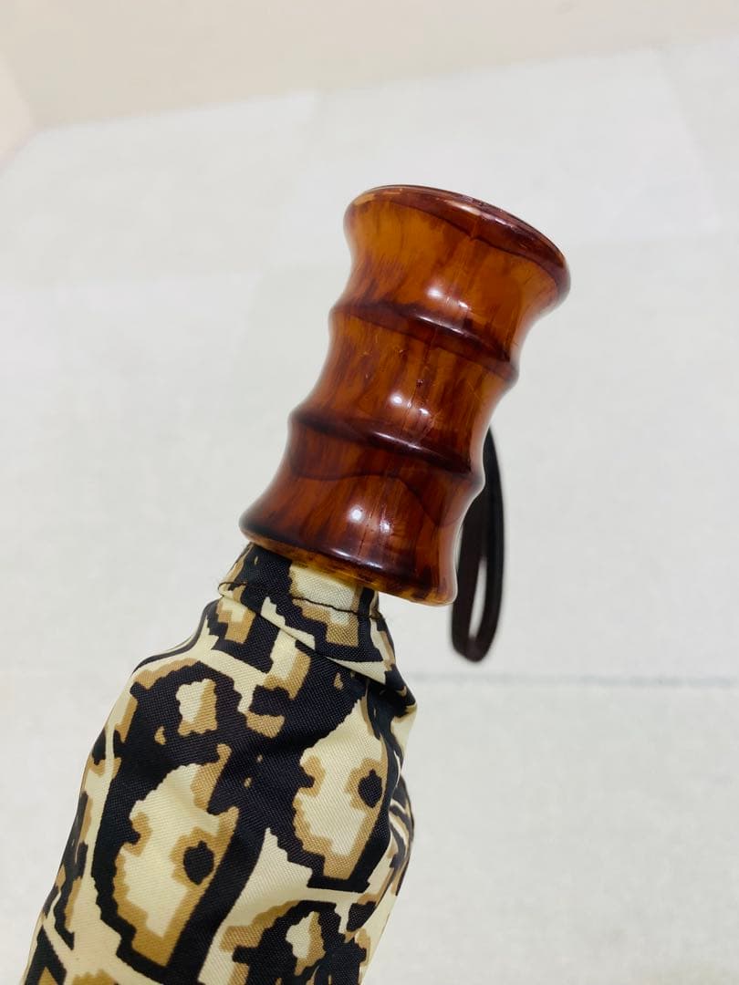 8618. Christian Dior 折りたたみ傘 トロッター柄 雨傘