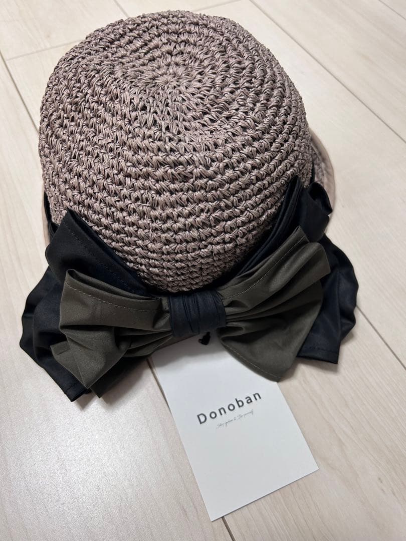 y*o様 【新品未使用】donoban kozue リボンクロッシュハット グレ
