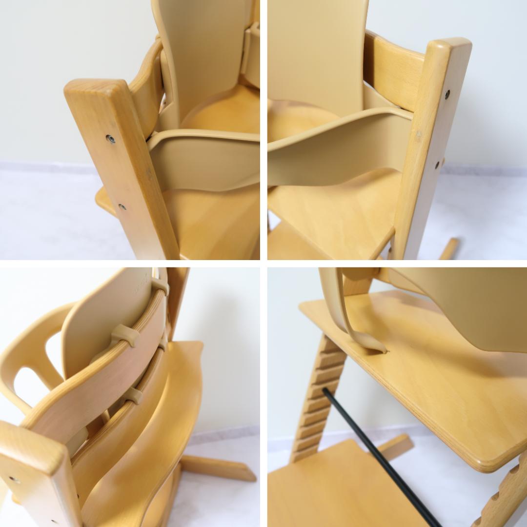 人気　ストッケ トリップトラップ　ナチュラル　シリアル2 ベビーセット付き