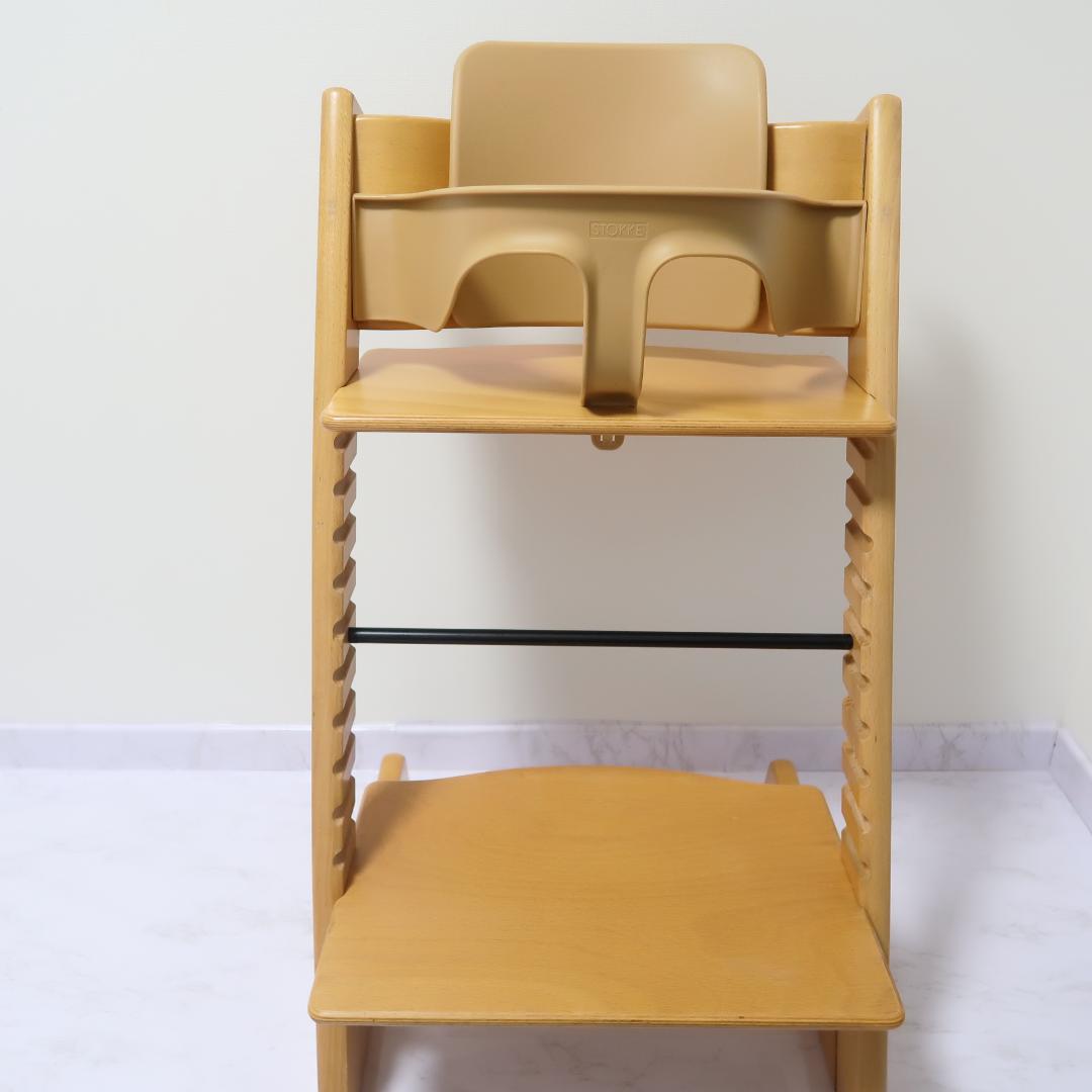 人気　ストッケ トリップトラップ　ナチュラル　シリアル2 ベビーセット付き