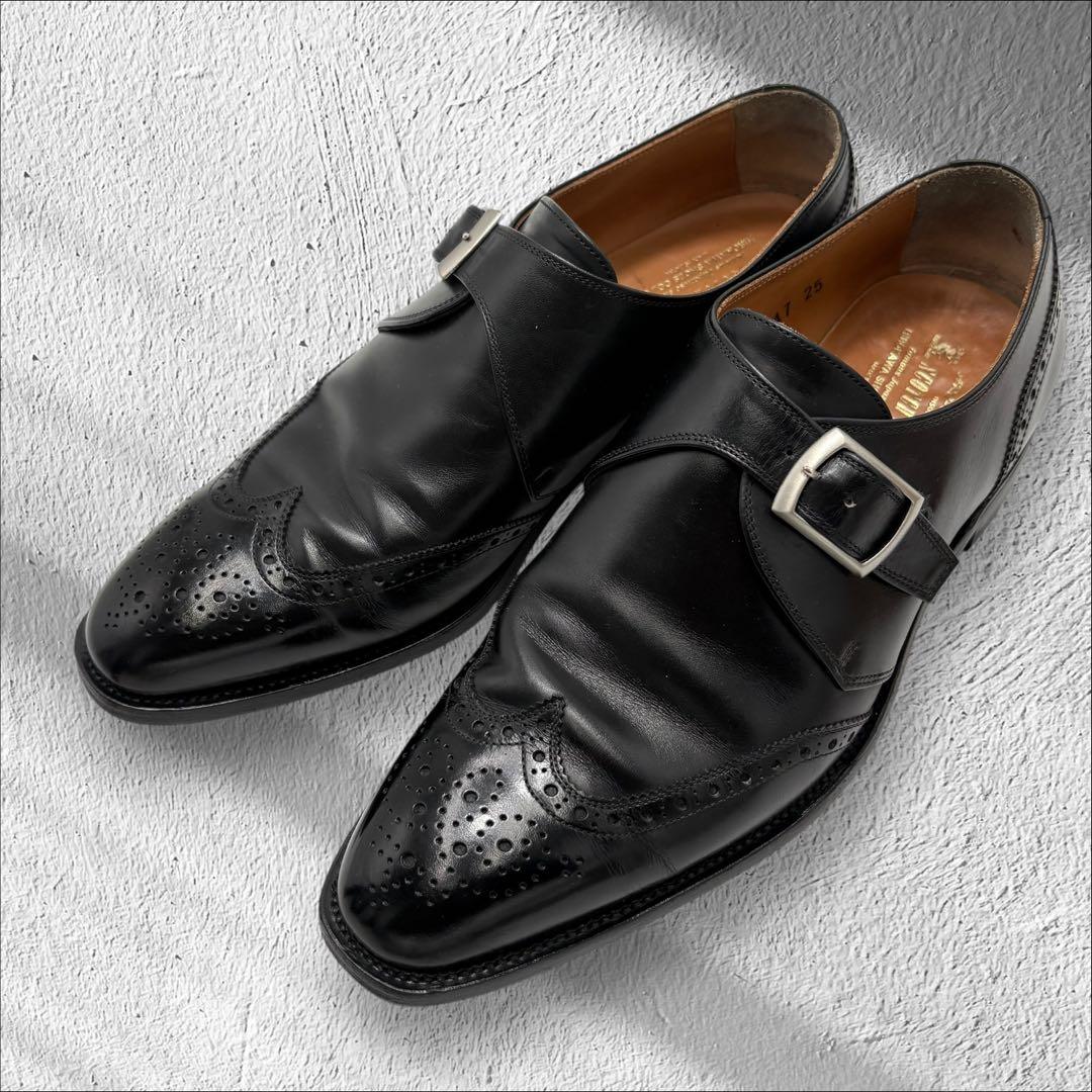 【美品】SCOTCH GRAIN シングルモンク　ウィングチップ　メダリオン