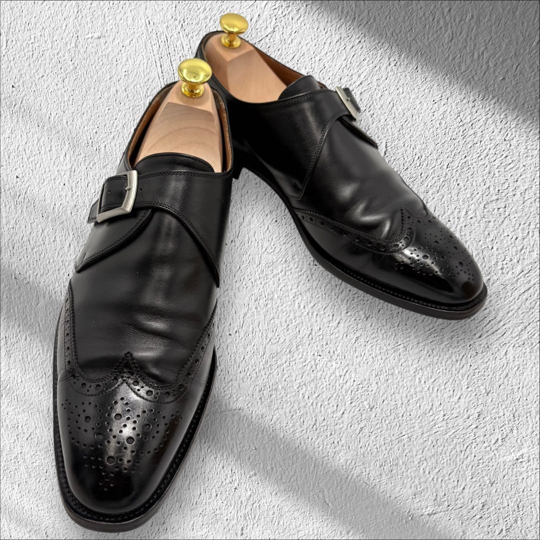【美品】SCOTCH GRAIN シングルモンク　ウィングチップ　メダリオン