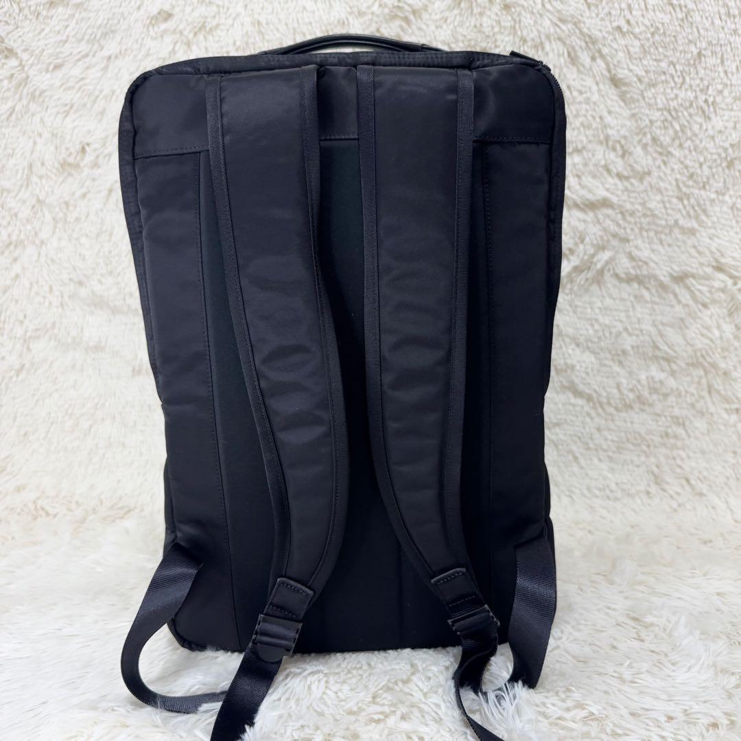 極美品 現行タグ ポーター タイム リュック 2層 A4 ナイロン 黒