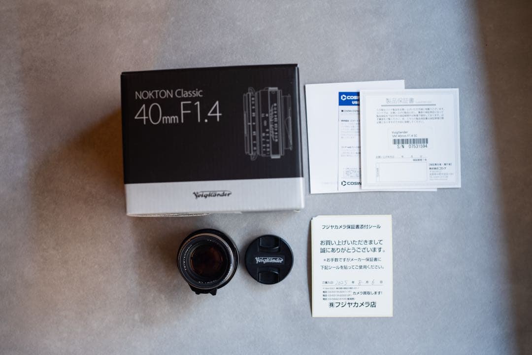 レンズ(単焦点) NOKTON Classic 40mm F1.4 SC VM