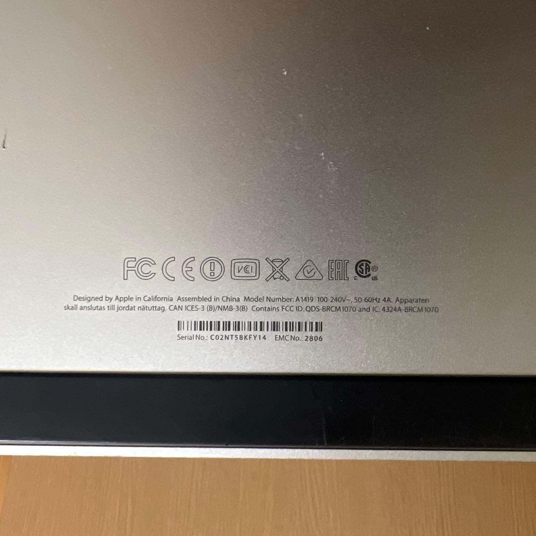 Apple iMac 27インチ　A1419