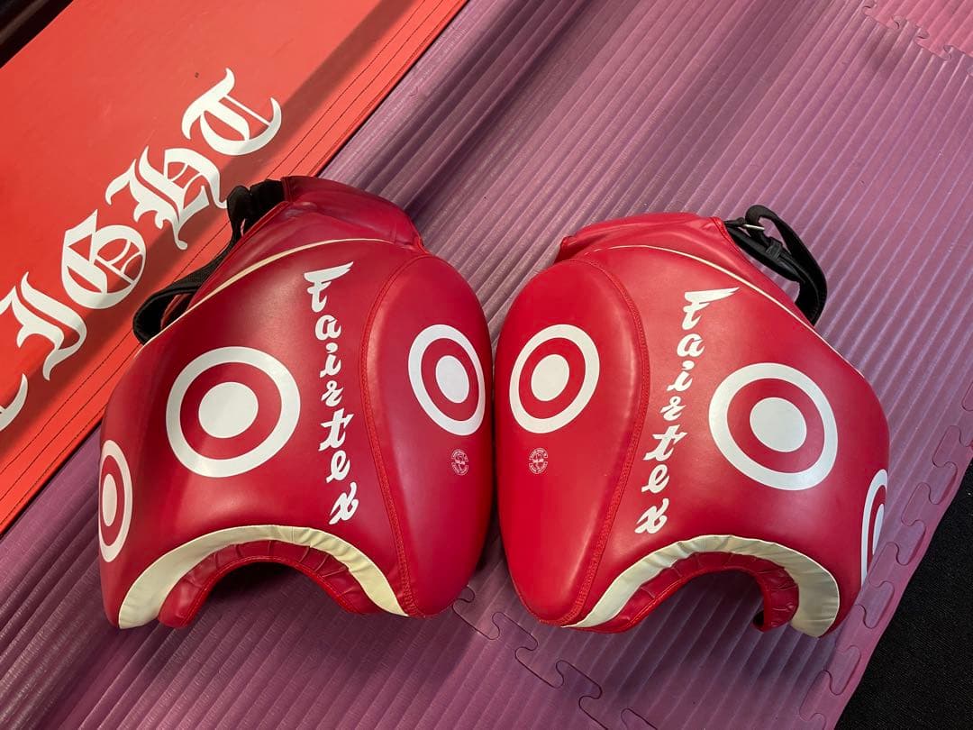 ミット　太もも　キックボクシング　格闘技