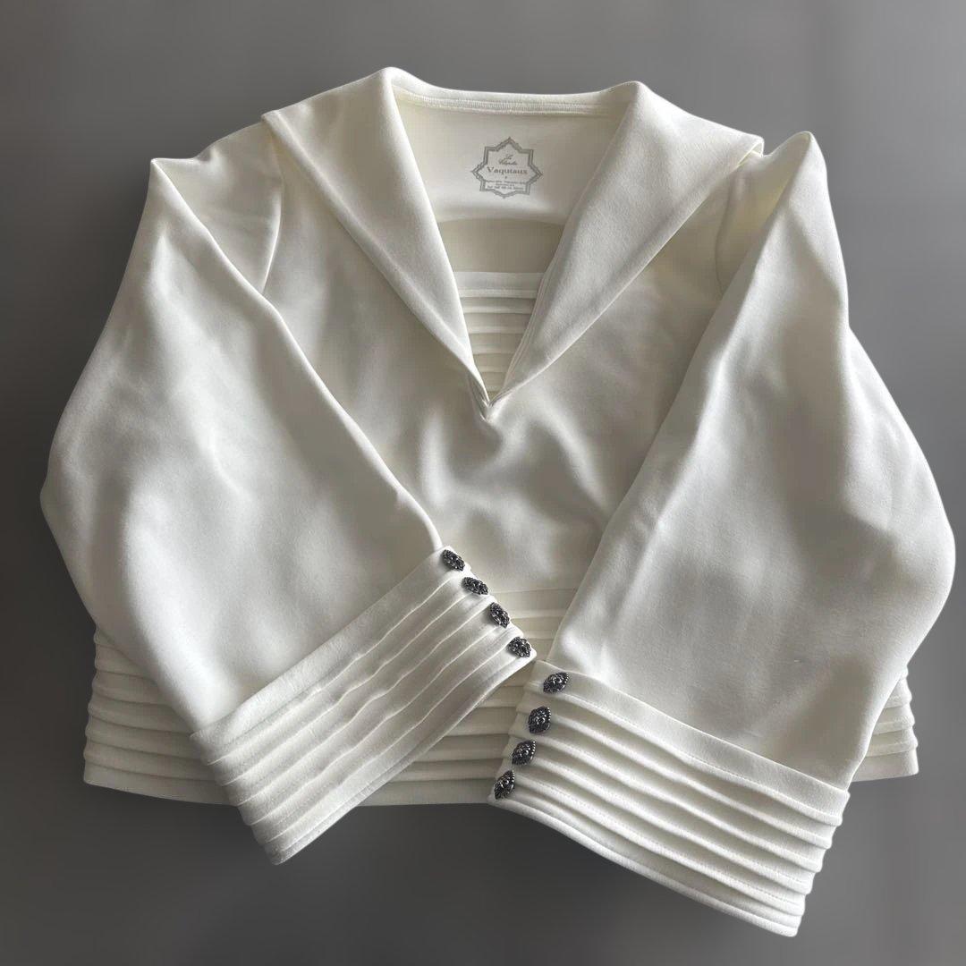 ヴァクトーVaqutauxフライトジャージ セーラーカットソー　ミルク