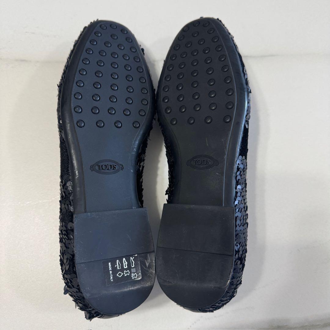 新品★【トッズ】スパンコールフラットシューズ　 35 1/2 パーティー