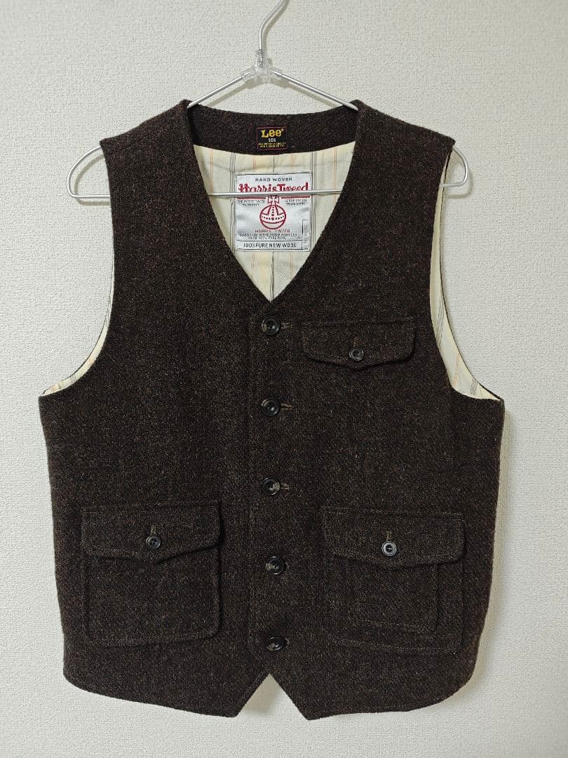 Lee ハリスツイード　ウールベスト　ヴィンテージ　オーブ　グランジ　70s