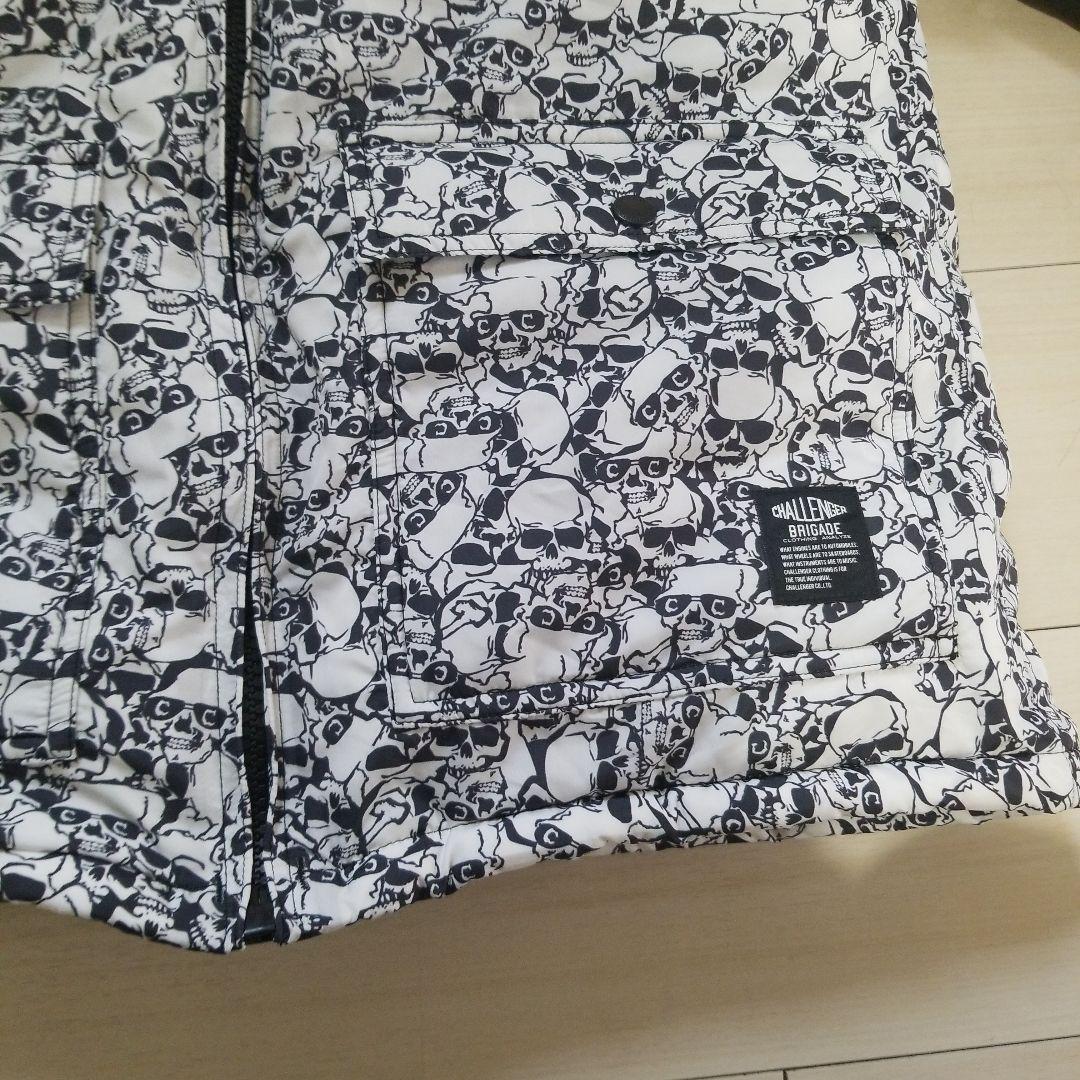 チャレンジャー　ジャケット　スカル ナイロン　Lサイズ