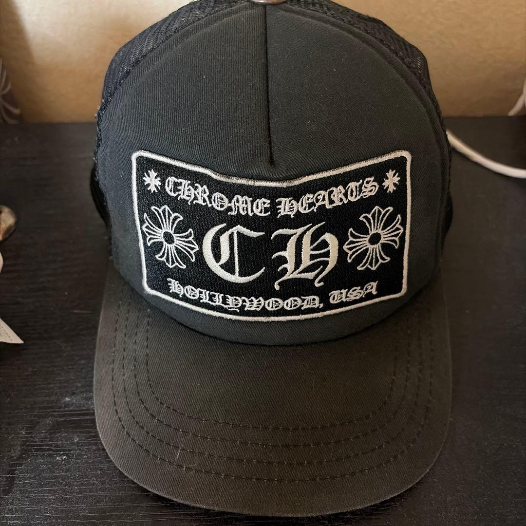 CHROME HEARTS ブラックメッシュキャップ