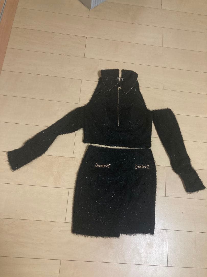 an /アンバストジップ/ シャギー/ 袖付き/ 2way/