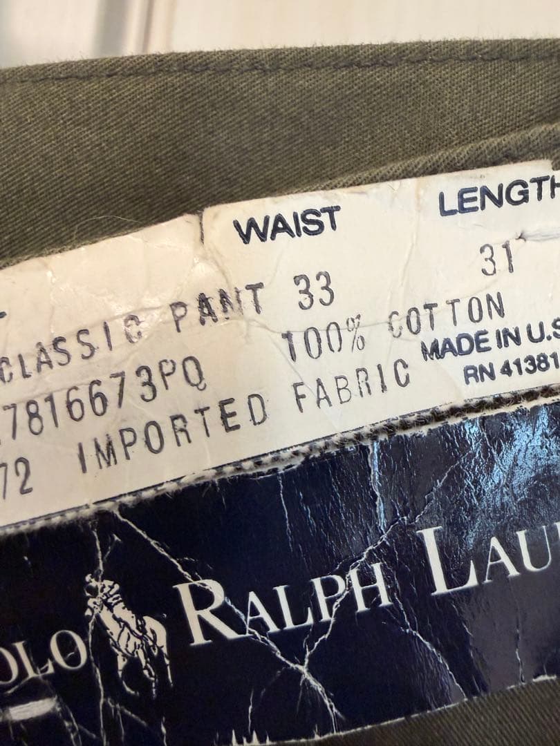 80s 90s DEAD STOCK ラルフローレン ポロチノ andrew