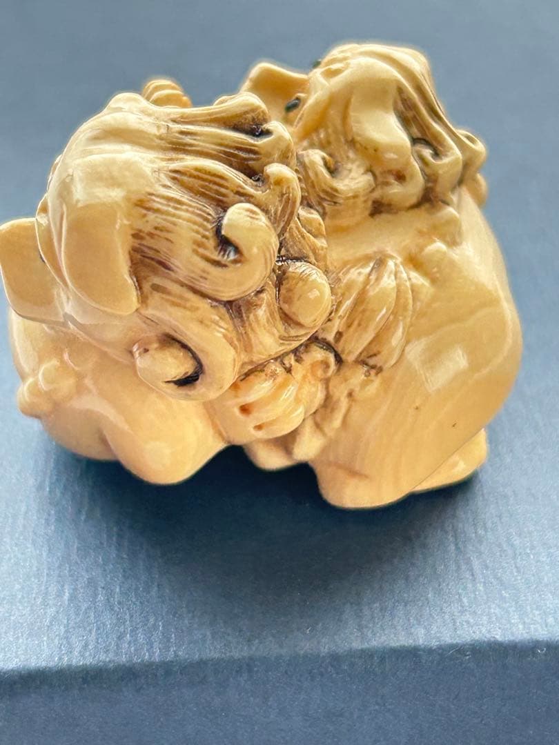 ✨【根付け】　狛犬　骨董　時代物 　⭐️古美術