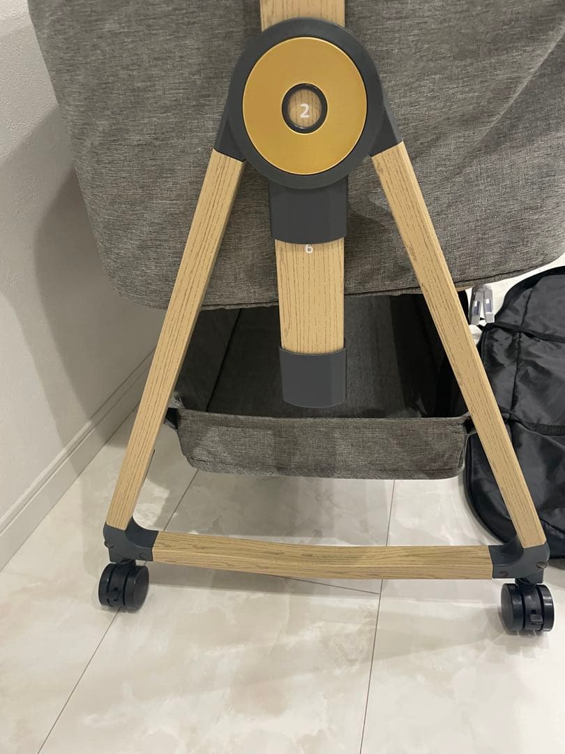 本日15時までです【新品・未使用】訳あり　HZDMJ ベビーベッド　グレー