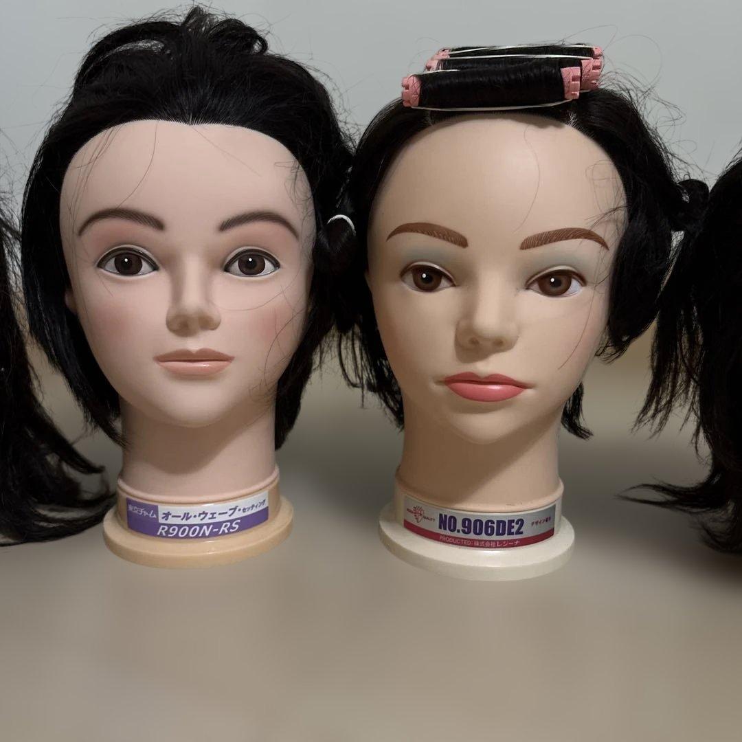 か*様 カットウィッグ　カットマネキン　パーマ 美容師練習用　国家試験用　12体