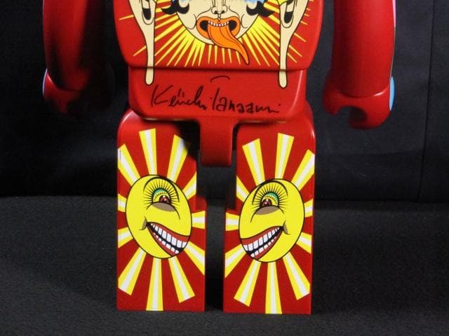 現代美術 田名網敬一　直筆サイン『BE@RBRICK 1000％赤』1205B