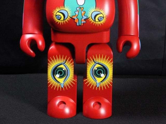 現代美術 田名網敬一　直筆サイン『BE@RBRICK 1000％赤』1205B