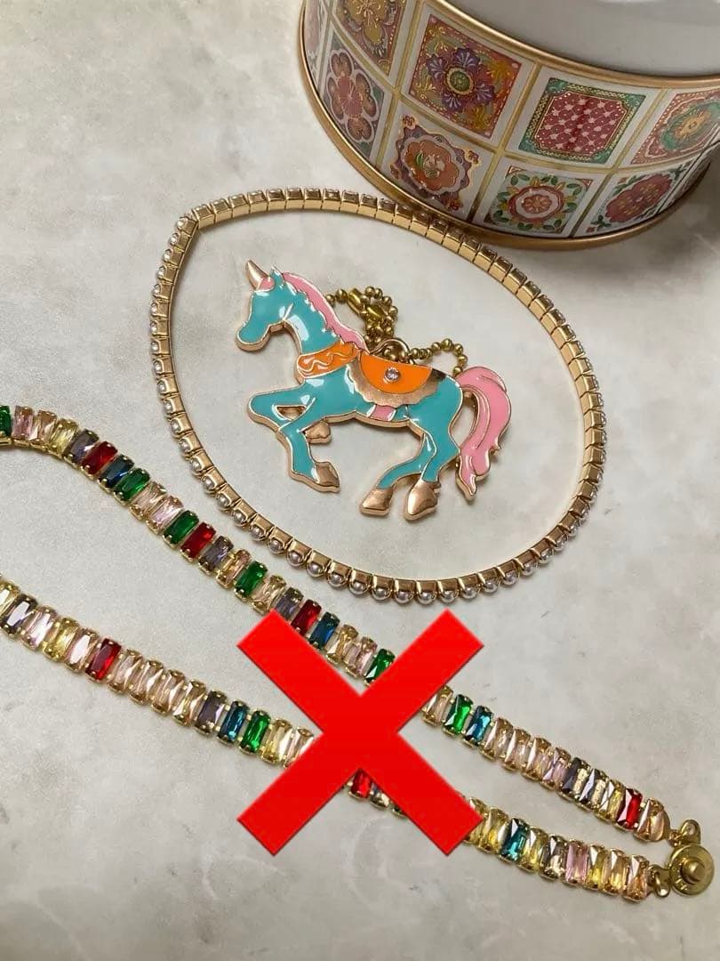 レア羽ペイント⭐︎特別限定　青山デカーボ　ユニコーン缶+パールチェーン