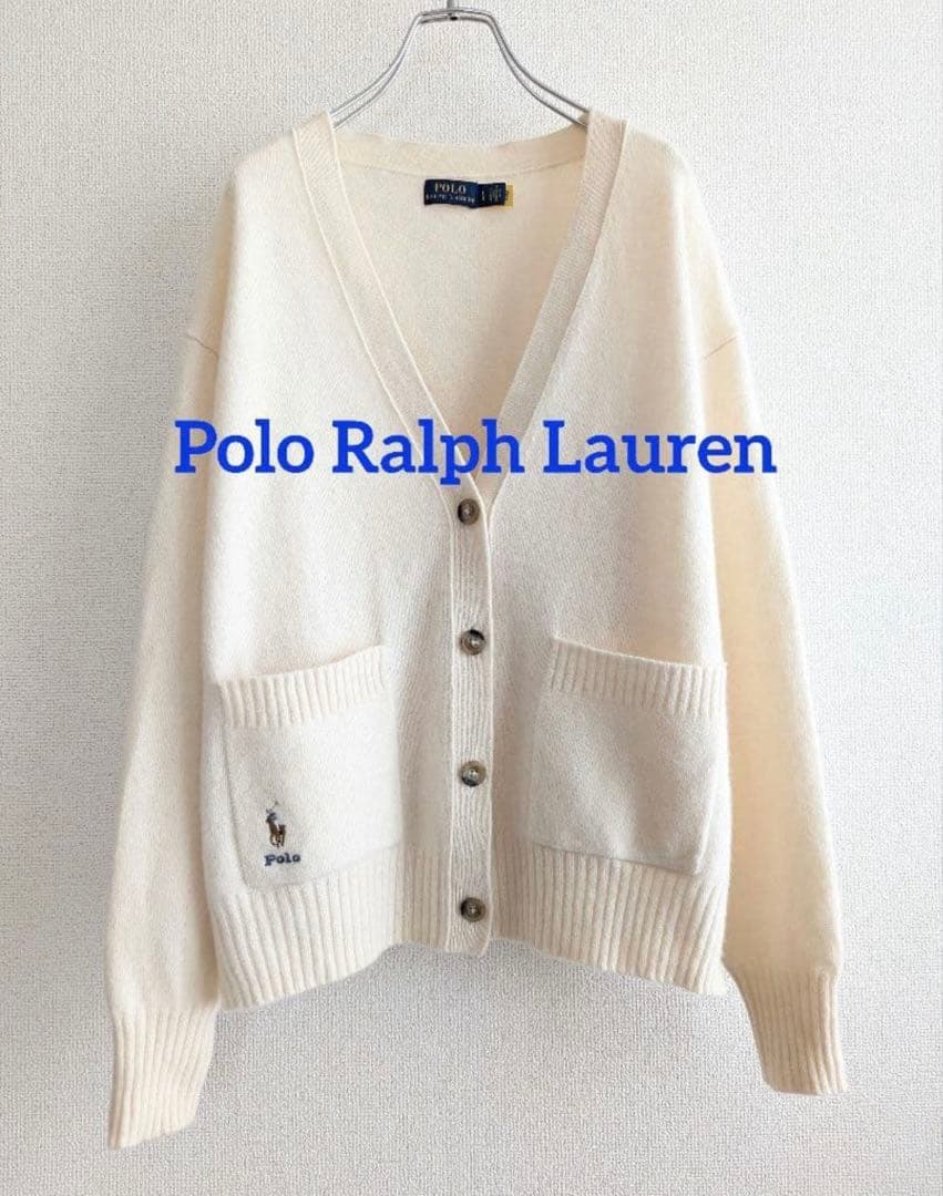 Polo Ralph Lauren クリーム色カーディガン　現行タグモデル　美品