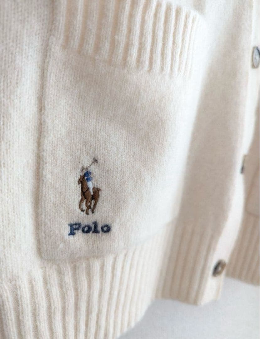Polo Ralph Lauren クリーム色カーディガン　現行タグモデル　美品