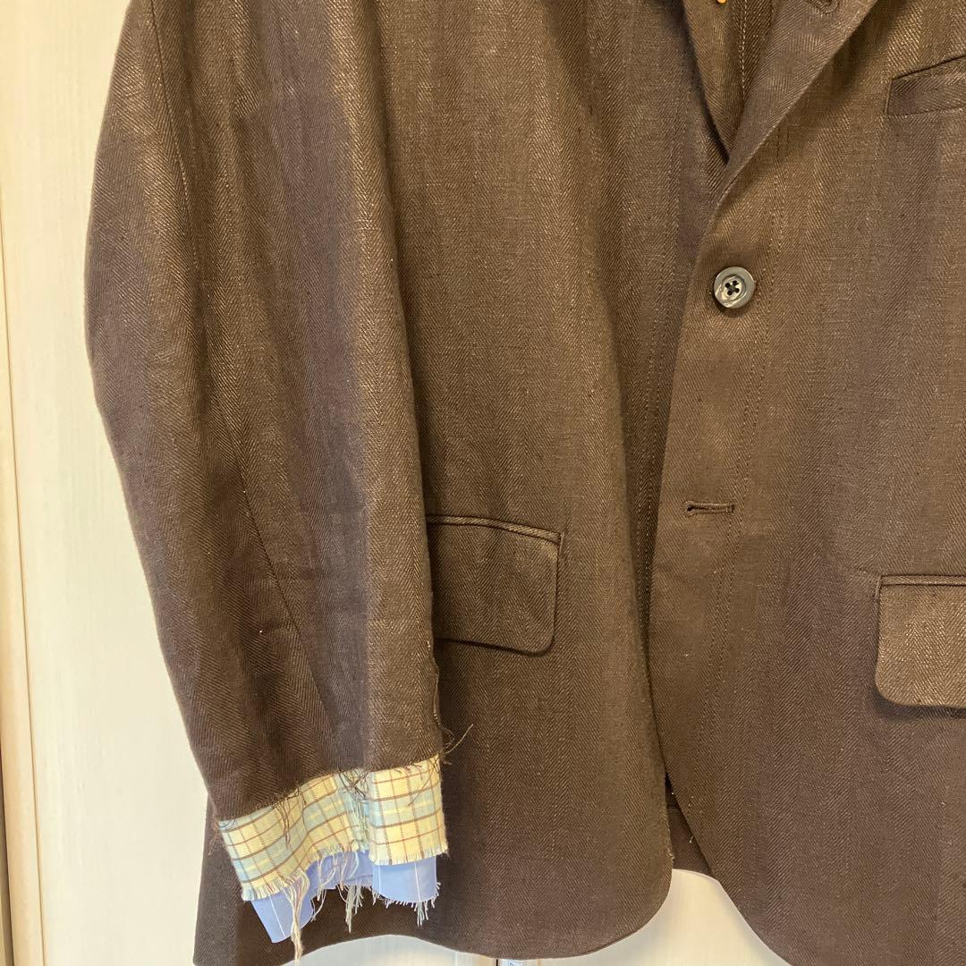 ancellm アンセルム レイヤードテイラードジャケット）　ブラウン 2 新品