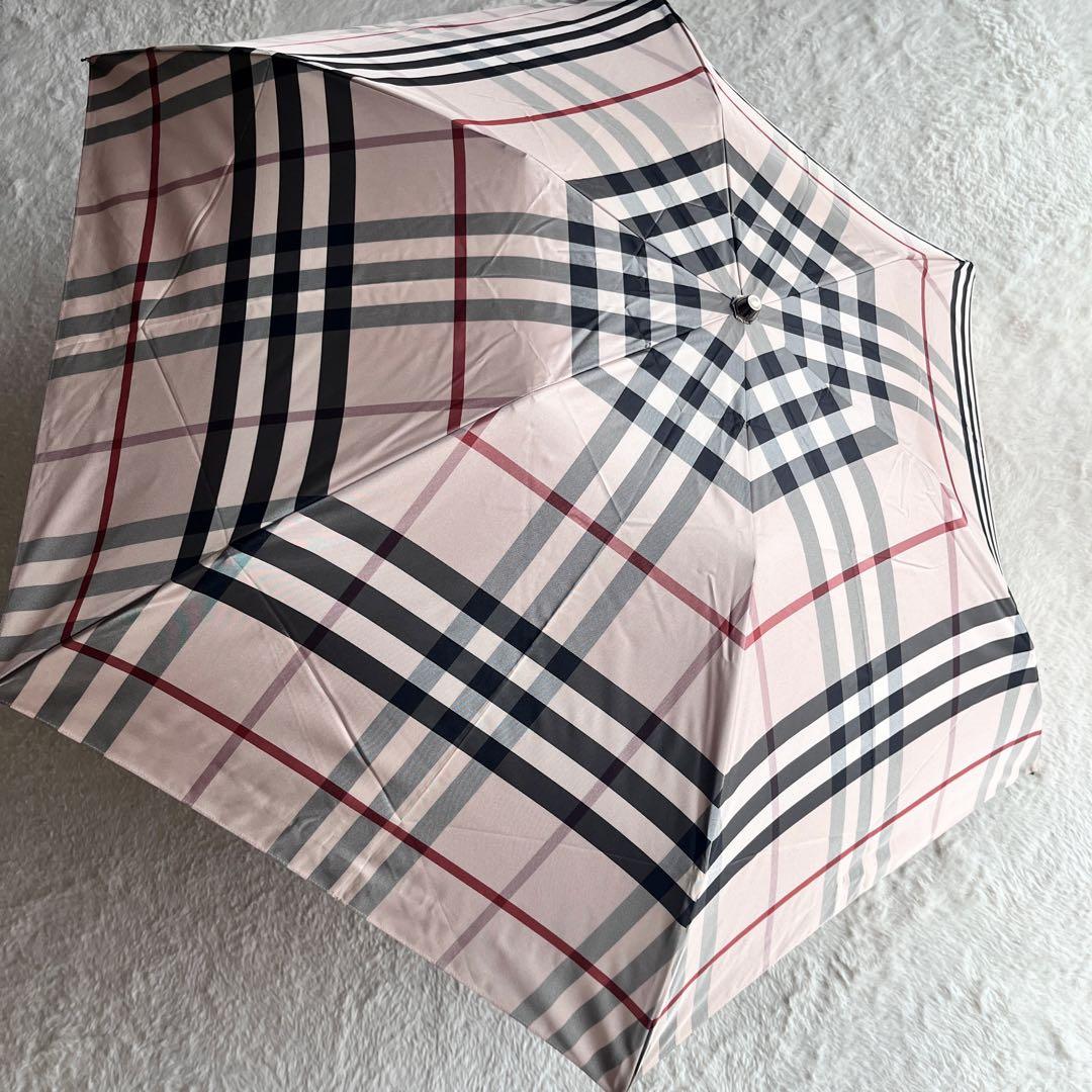 極美品✨バーバリー 折り畳み傘 ノバチェック メガチェック 軽量　旅行