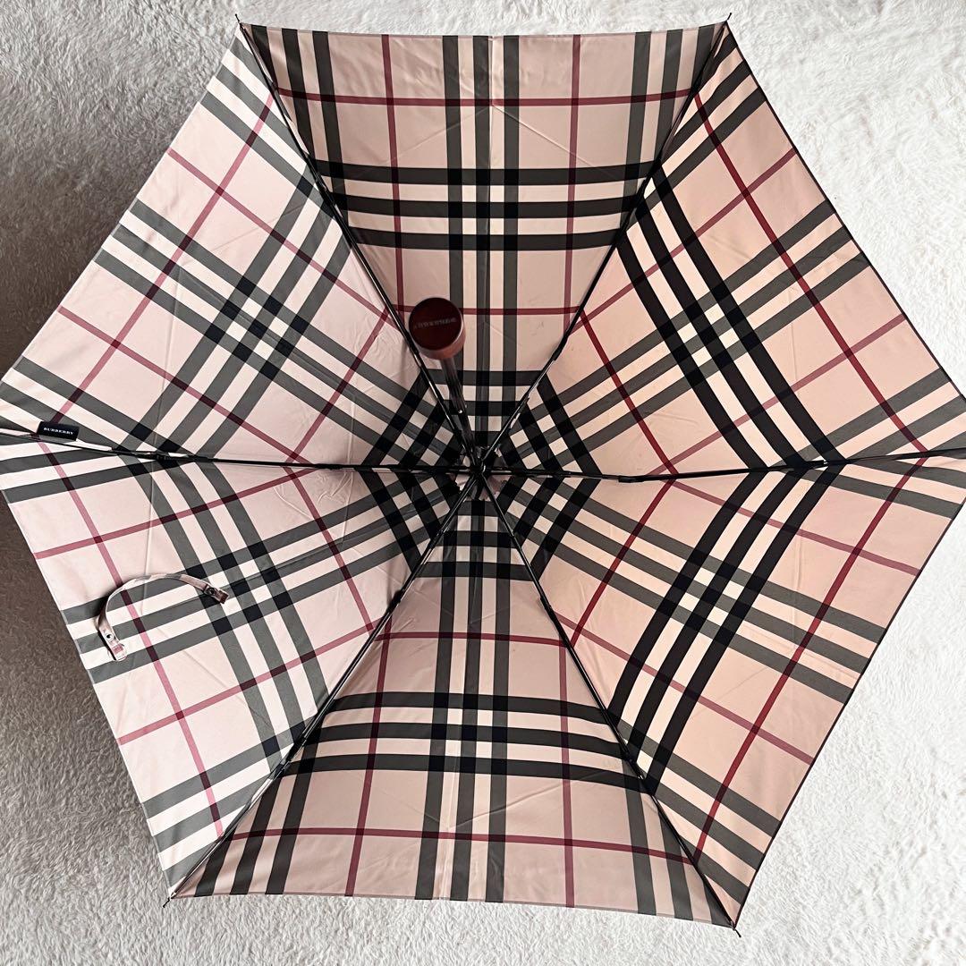 極美品✨バーバリー 折り畳み傘 ノバチェック メガチェック 軽量　旅行