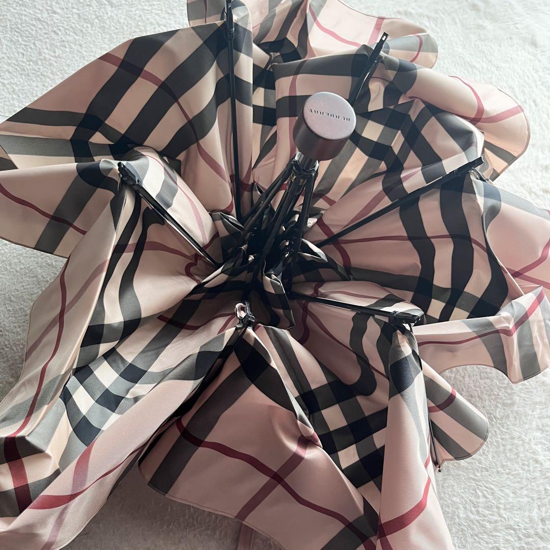 極美品✨バーバリー 折り畳み傘 ノバチェック メガチェック 軽量　旅行