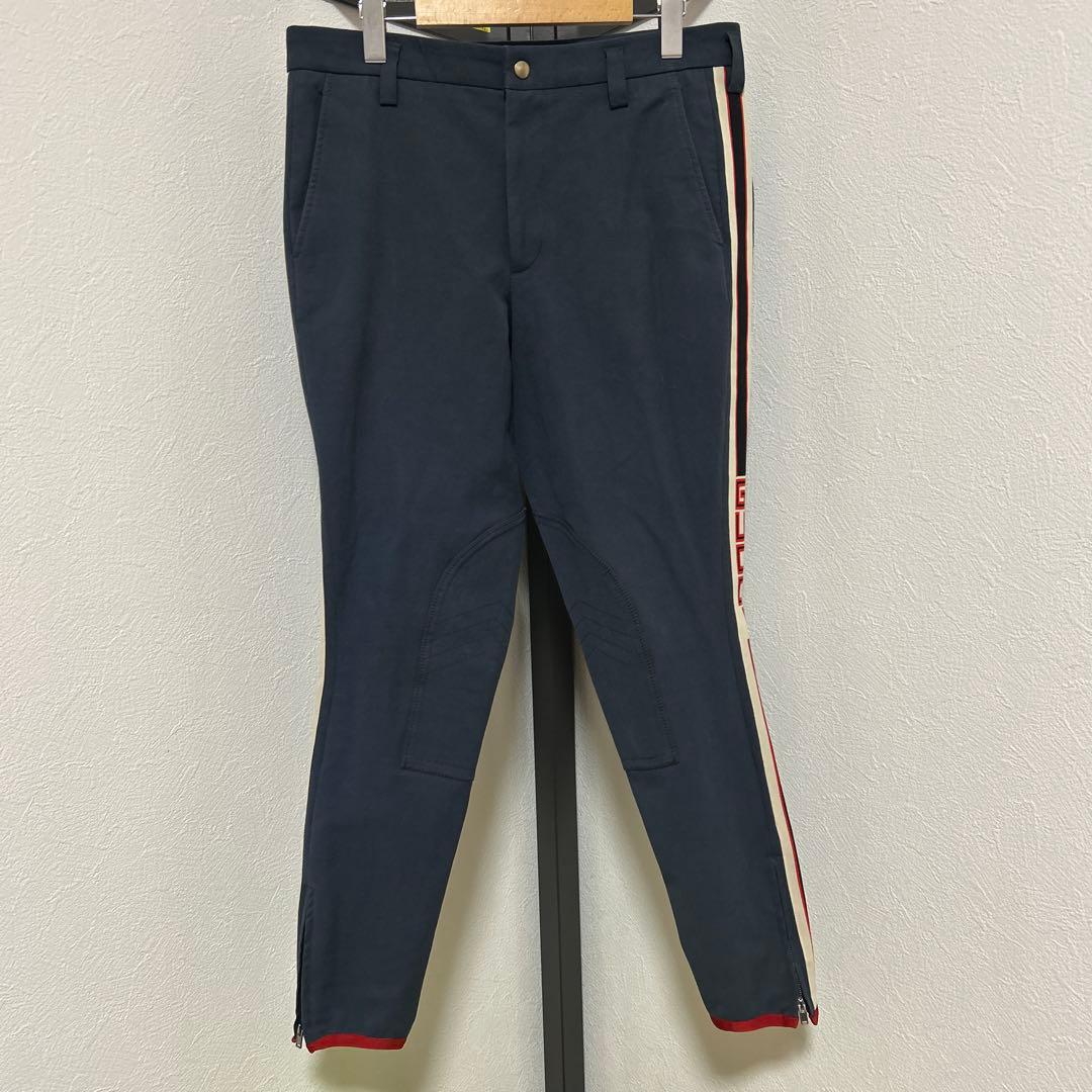 GUCCI グッチ ミケーレ サイドラインギャバジンパンツ　50