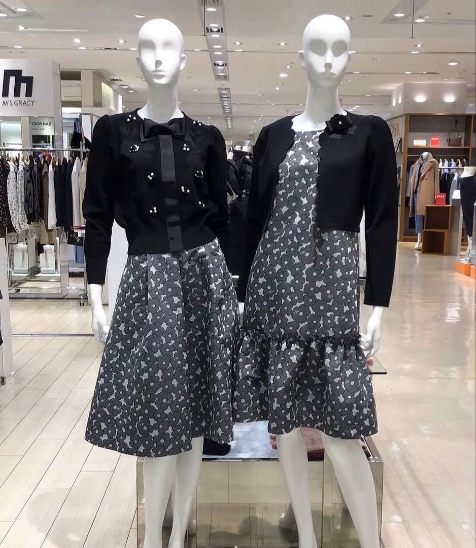 新品*未使用☆カタログ掲載☆M's Gracy☆お花の刺繍とパールのカーディガン