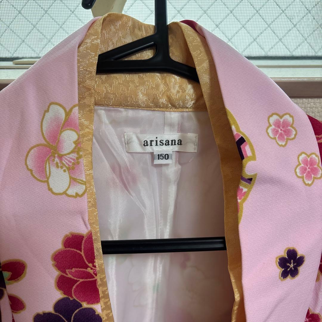 arisana 花柄ピンク着物 袴　150サイズ
