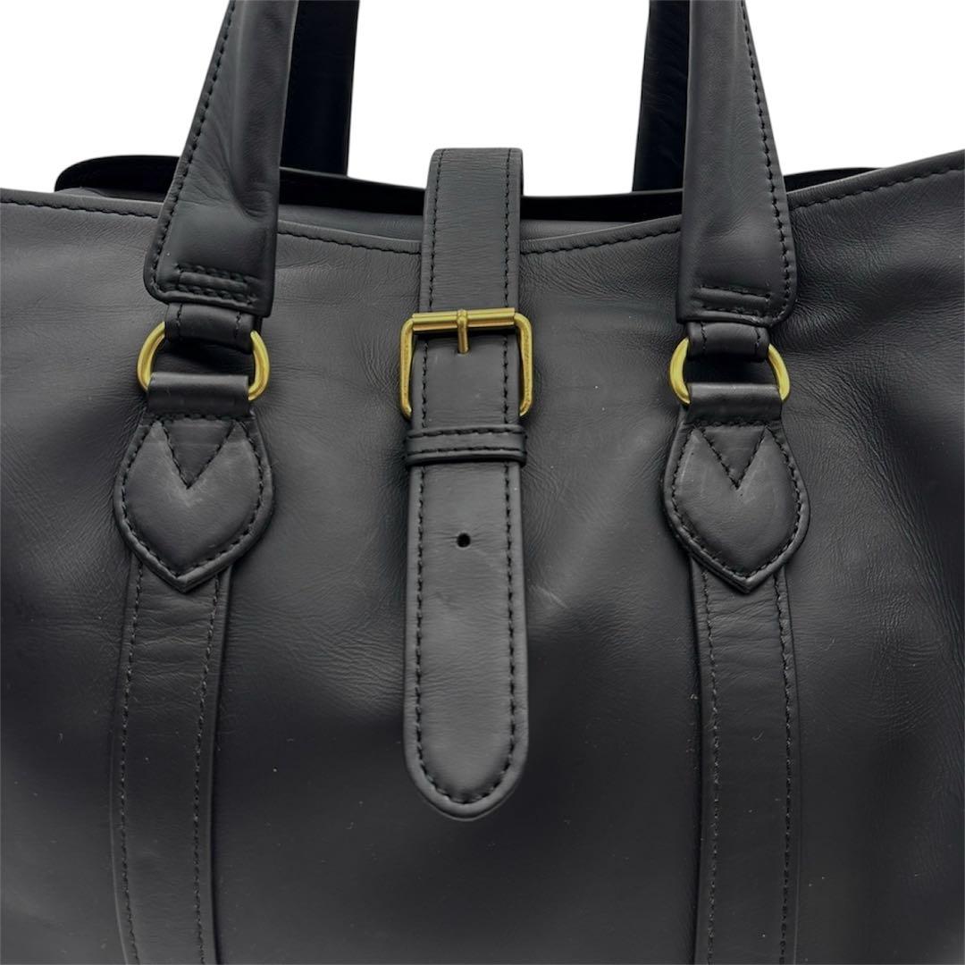 森田鞄 2way 斜めがけ可 ボストンバッグ ショルダー付き 黒 レザー