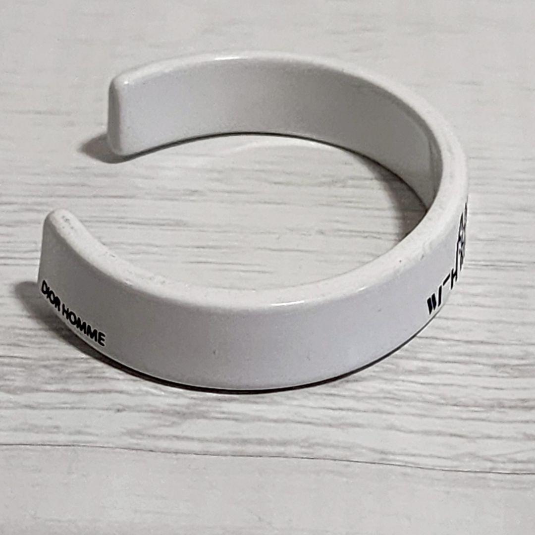 ディオールオム DIOR HOMME アクリルブレスレット バングル 白
