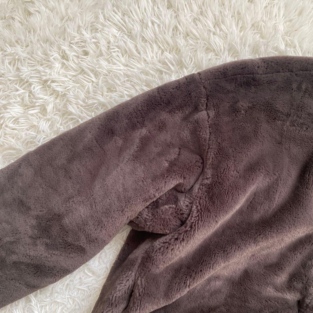 MOGA モガ リバーシブル キルティング ボアコート カーキ ノーカラー