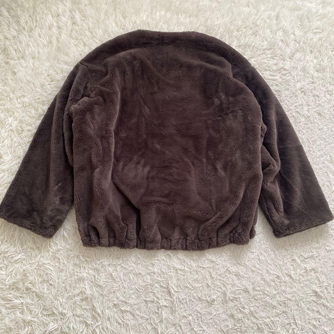 MOGA モガ リバーシブル キルティング ボアコート カーキ ノーカラー