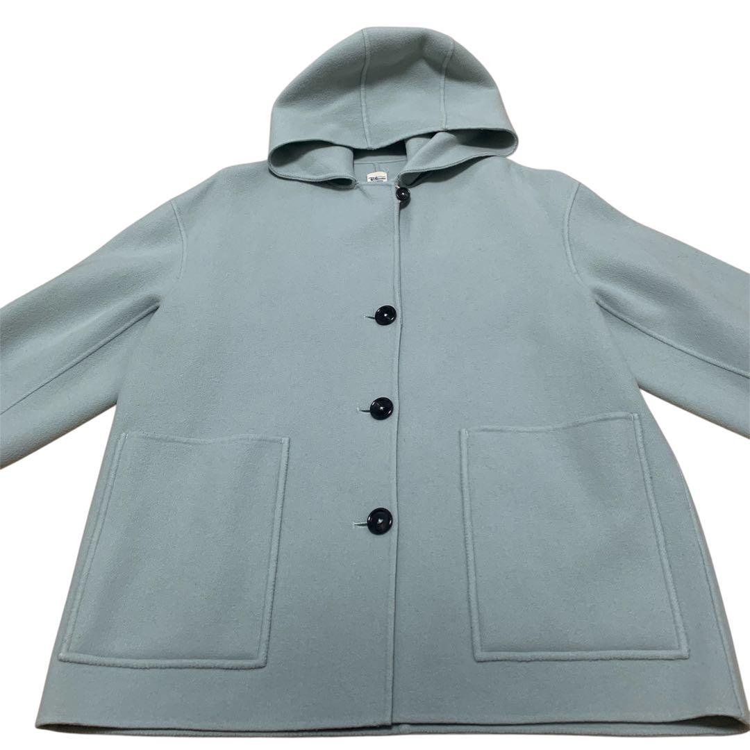 美品 Ron Herman ロンハーマン フーデッドコート ウール ミント XS