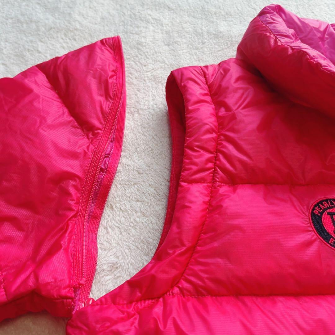 未使用級　パーリーゲイツ 2way　ダウン　ジャケット　ベスト　ピンク　収納