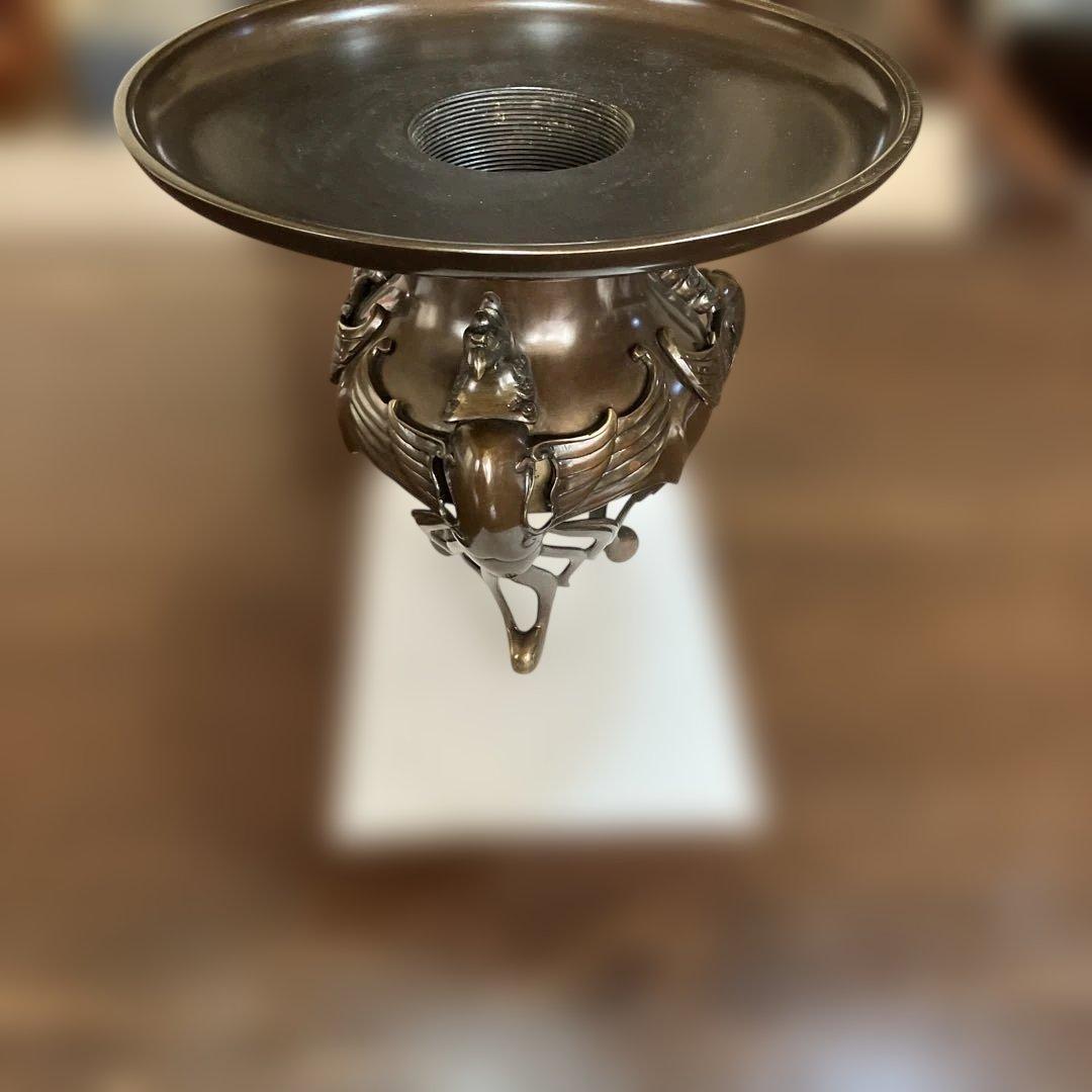 茶道具・花器花瓶　薄端・鳳凰足　ビンテージ　古道具(蔵出し骨董品)