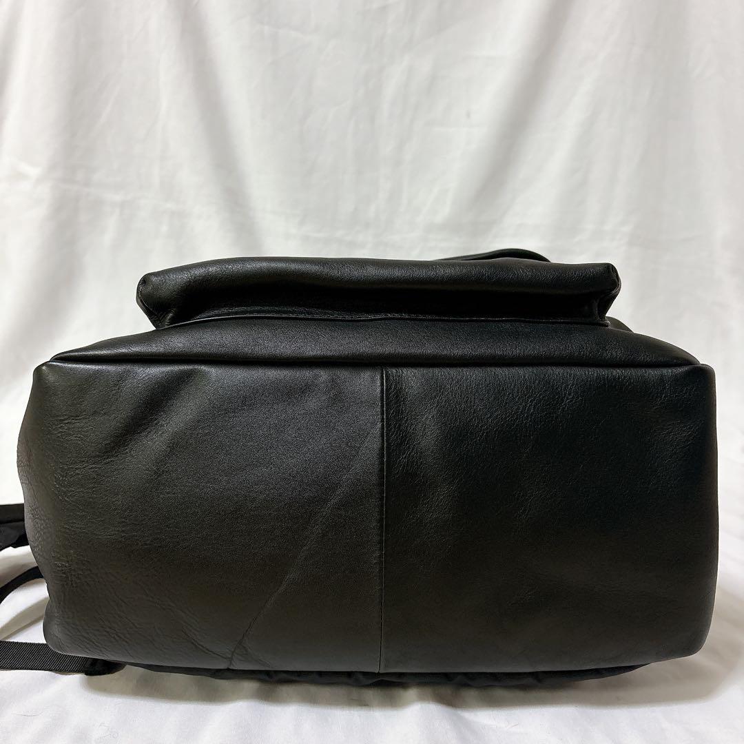 【希少】ユナイテッドアローズ ファンクショナル レザー リュック ブラック A4