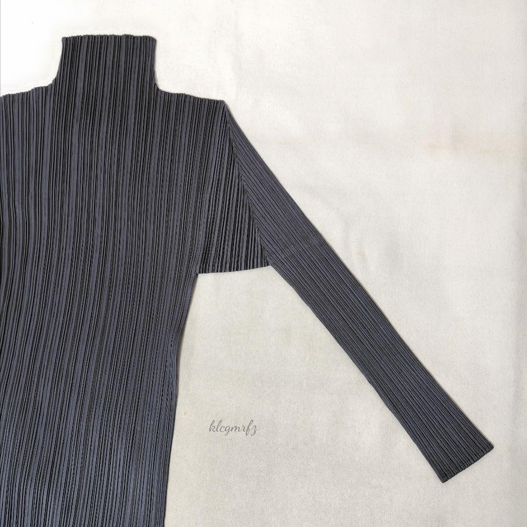 美品 PLEATS PLEASE ハイネック カットソー シャツ イッセイミヤケ