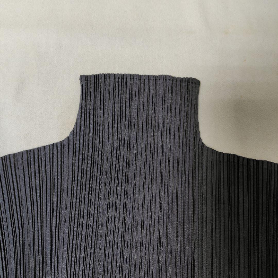美品 PLEATS PLEASE ハイネック カットソー シャツ イッセイミヤケ