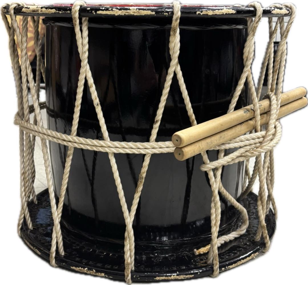 盛岡 さんさ太鼓 一尺五寸 1尺5寸 直径 約46cm バチ付き