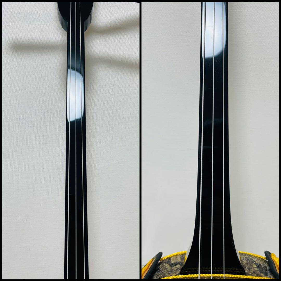 ★美品★ 沖縄三線 本蛇皮 三味線 胴巻き 和楽器